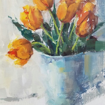 Still Life Flower Oil Painting