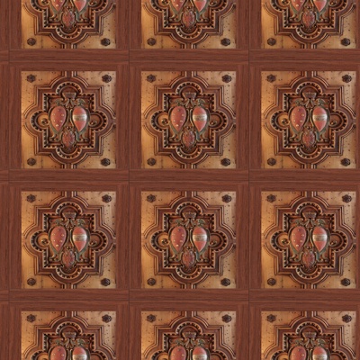 Seamless wood grain embossed wood veneer wood panel