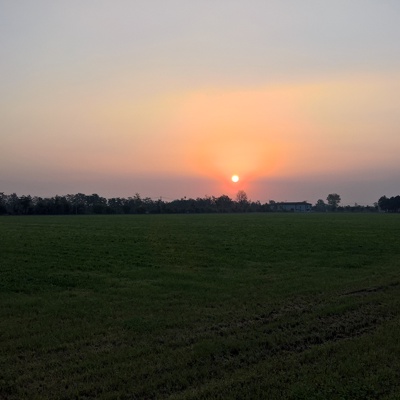 Sunrise sunset cloudy sky landscape landscape