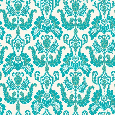 Seamless Blue European French Classical Pattern Wallpaper Wall Cloth Wall Cloth