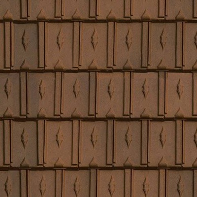 Seamless Chinese Building Roof Red Clay Asphalt Tiles