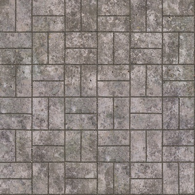 Seamless damaged cement parquet floor tile pavement road ground square paving