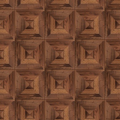 Seamless Geometric Parquet Textured Wood Floor