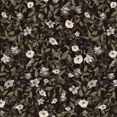 Dark floral wallpaper