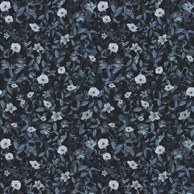 Dark floral wallpaper