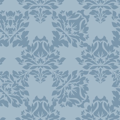 Seamless Blue European French Classical Pattern Wallpaper Wall Cloth Wall Cloth