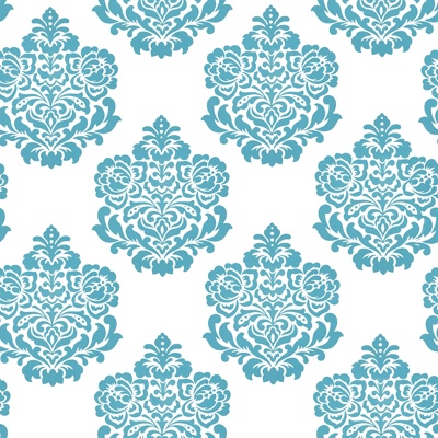 Seamless Blue European French Classical Pattern Wallpaper Wall Cloth Wall Cloth