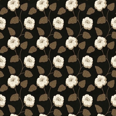 Seamless Black European Pastoral Style Floral Pattern Wallpaper Wall Cloth Wall Cloth