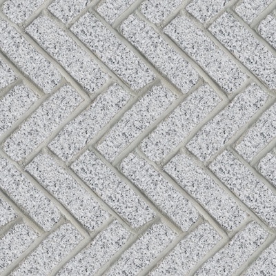 Seamless Sesame Grey Granite Herringbone Pattern Stone Patchwork Floor Tile Sidewalk Road Ground Square Paving