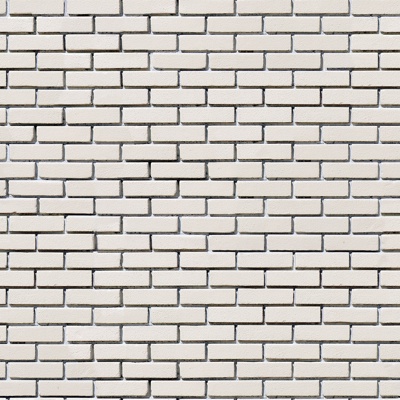 Seamless white brick wall exterior wall ground