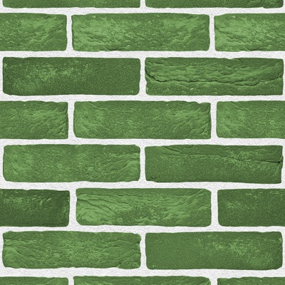 Seamless green brick wall exterior wall ground