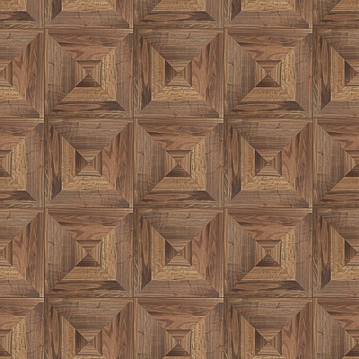 Seamless Geometric Parquet Textured Wood Floor