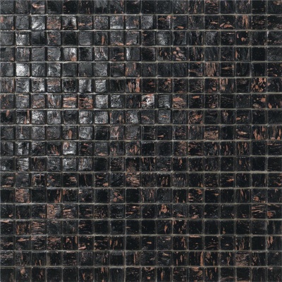 Black mosaic tile