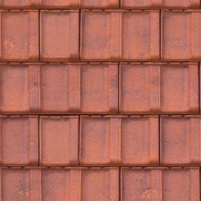 Seamless Chinese Building Roof Red Clay Asphalt Tiles