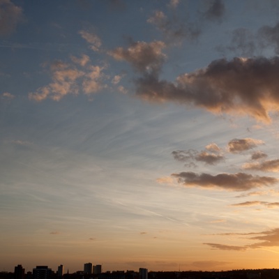 Evening sunset sky landscape scenery