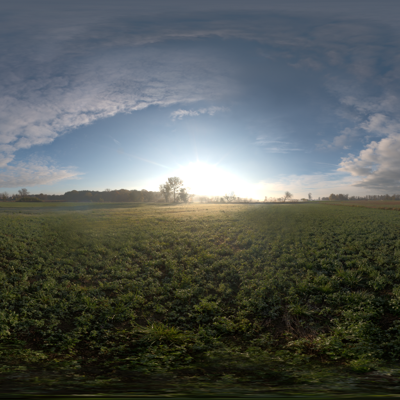 Seamless outdoor blue sky grassland lawn HDR panorama