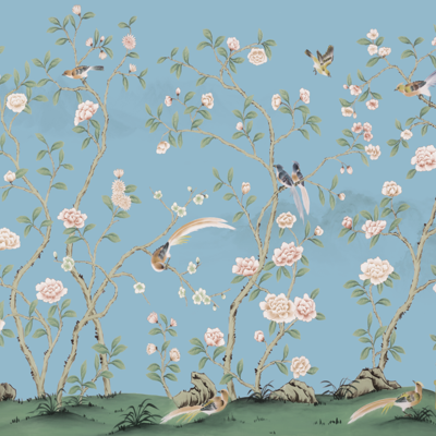 Chinese style flower and bird wallpaper