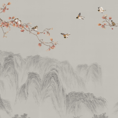 New Chinese flower and bird wallpaper