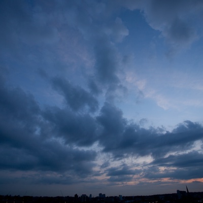 Evening sunset sky landscape scenery