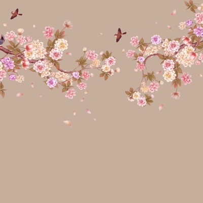 New Chinese flower and bird wallpaper