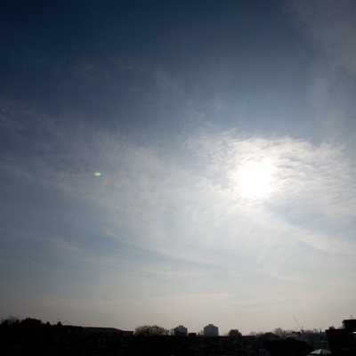 Cloudy blue sky landscape landscape