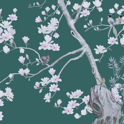 New Chinese flower and bird wallpaper