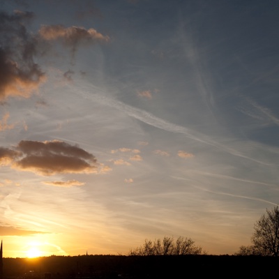 Evening sunset sky landscape scenery