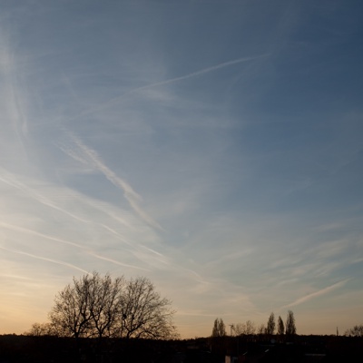 Evening sunset sky landscape scenery