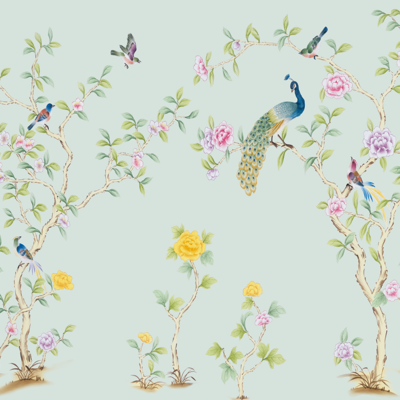 Chinese style flower and bird wallpaper