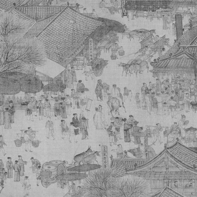 New Chinese-style Qingming Shanghe Murals