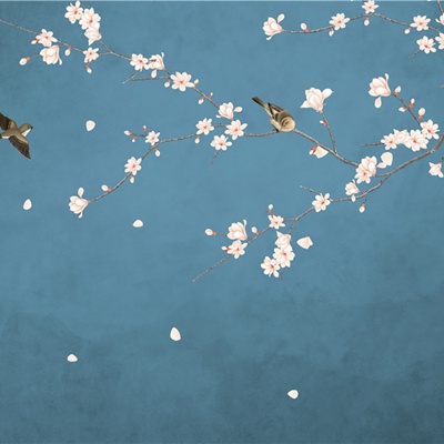 Chinese style flower and bird wallpaper