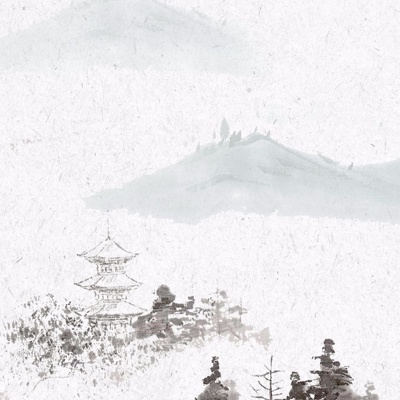 New Chinese Style Simple Zen Landscape Murals