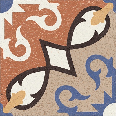 Seamless vintage terrazzo geometric patchwork pattern ceramic tile tile antique tile