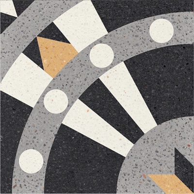 Seamless vintage terrazzo geometric patchwork pattern ceramic tile tile antique tile