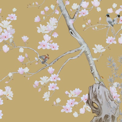 Chinese style flower and bird wallpaper