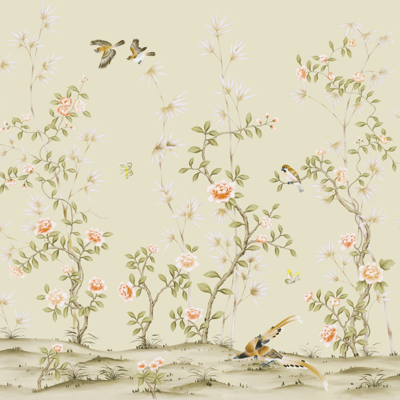 Chinese style flower and bird wallpaper