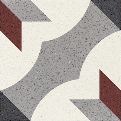 Seamless vintage terrazzo geometric patchwork pattern ceramic tile tile antique tile