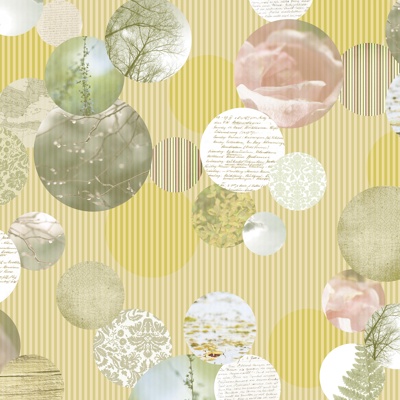 Yellow print geometric wallpaper