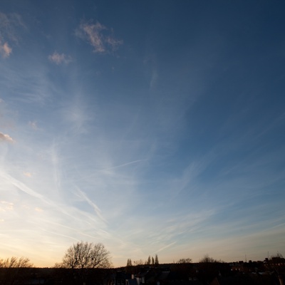 Evening sunset sky landscape scenery