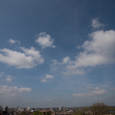 Cloudy blue sky landscape landscape