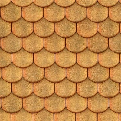 Seamless Chinese Building Roof Red Clay Asphalt Tiles