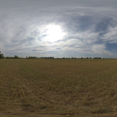 Seamless outdoor blue sky grassland lawn HDR panorama