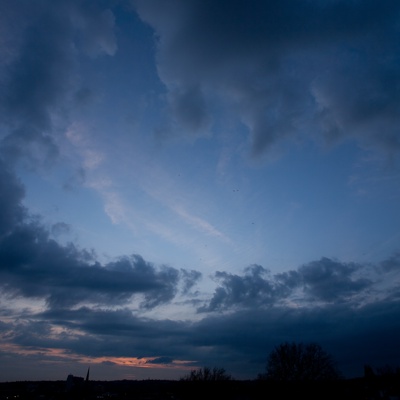 Evening sunset sky landscape scenery