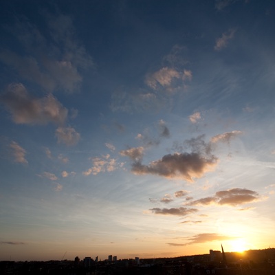 Evening sunset sky landscape scenery