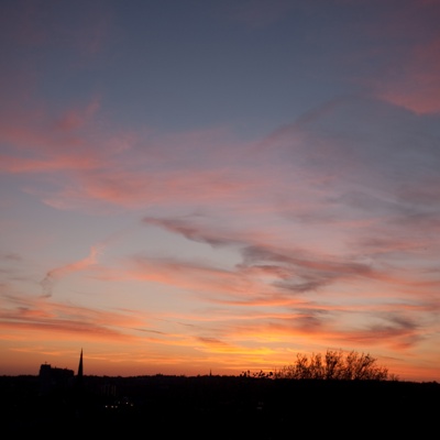 Evening sunset sky landscape scenery