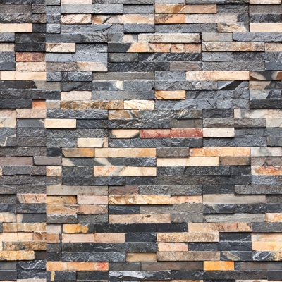 Seamless mosaic stone culture stone wall ground paving