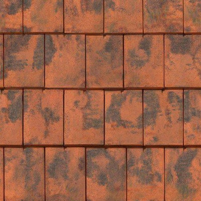 Seamless Chinese Building Roof Red Clay Asphalt Tiles