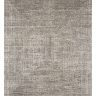 Grey brown line carpet