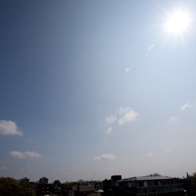 Cloudy blue sky landscape landscape