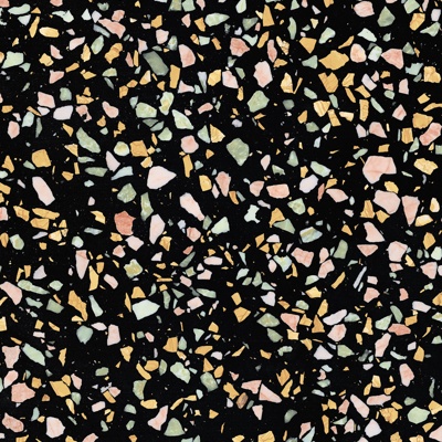 Black terrazzo stone